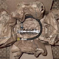 航空宇宙部品のPadPakによる梱包例